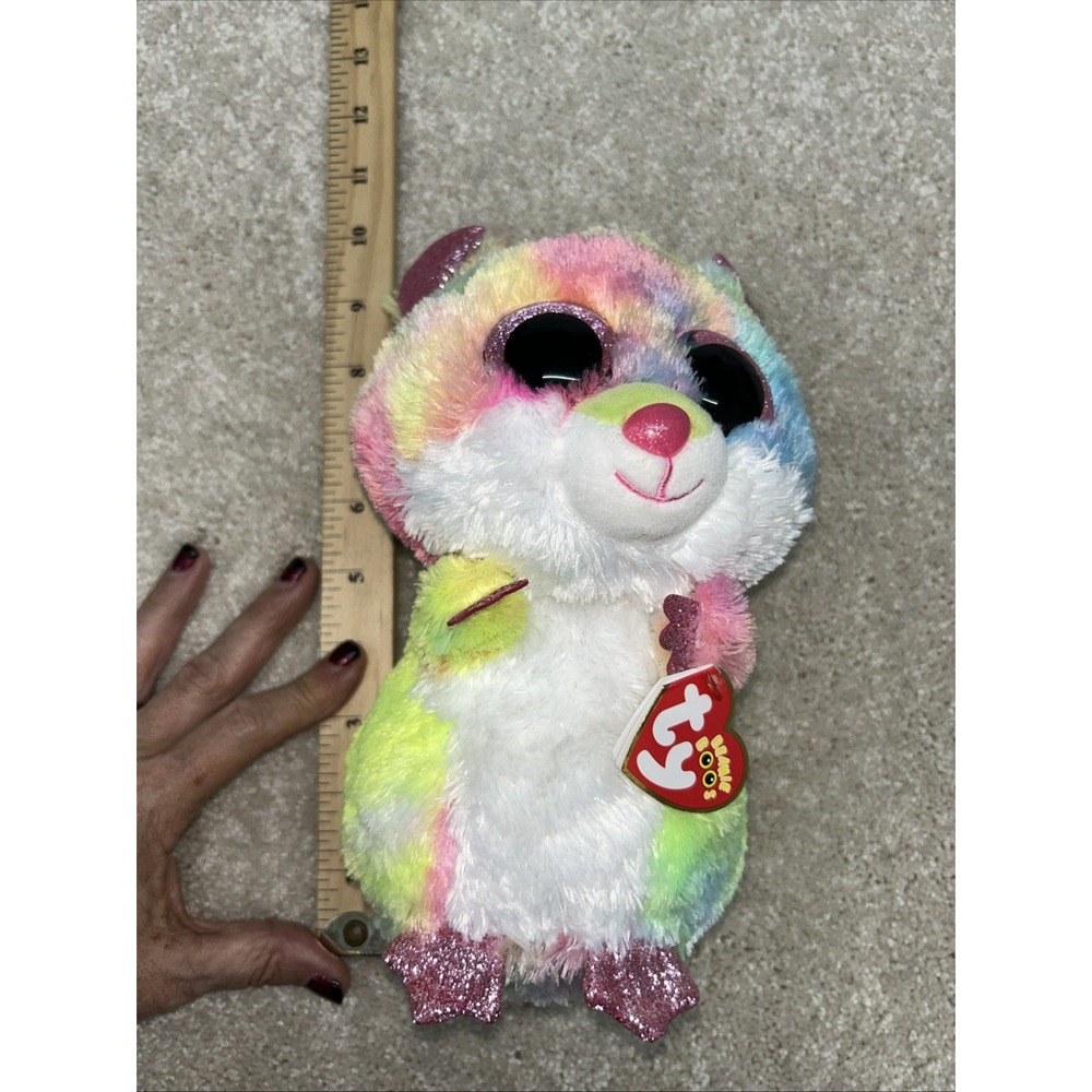 Ty Beanie Boos RODNEY the Tie Dyed Hamster Plush 9" NEW